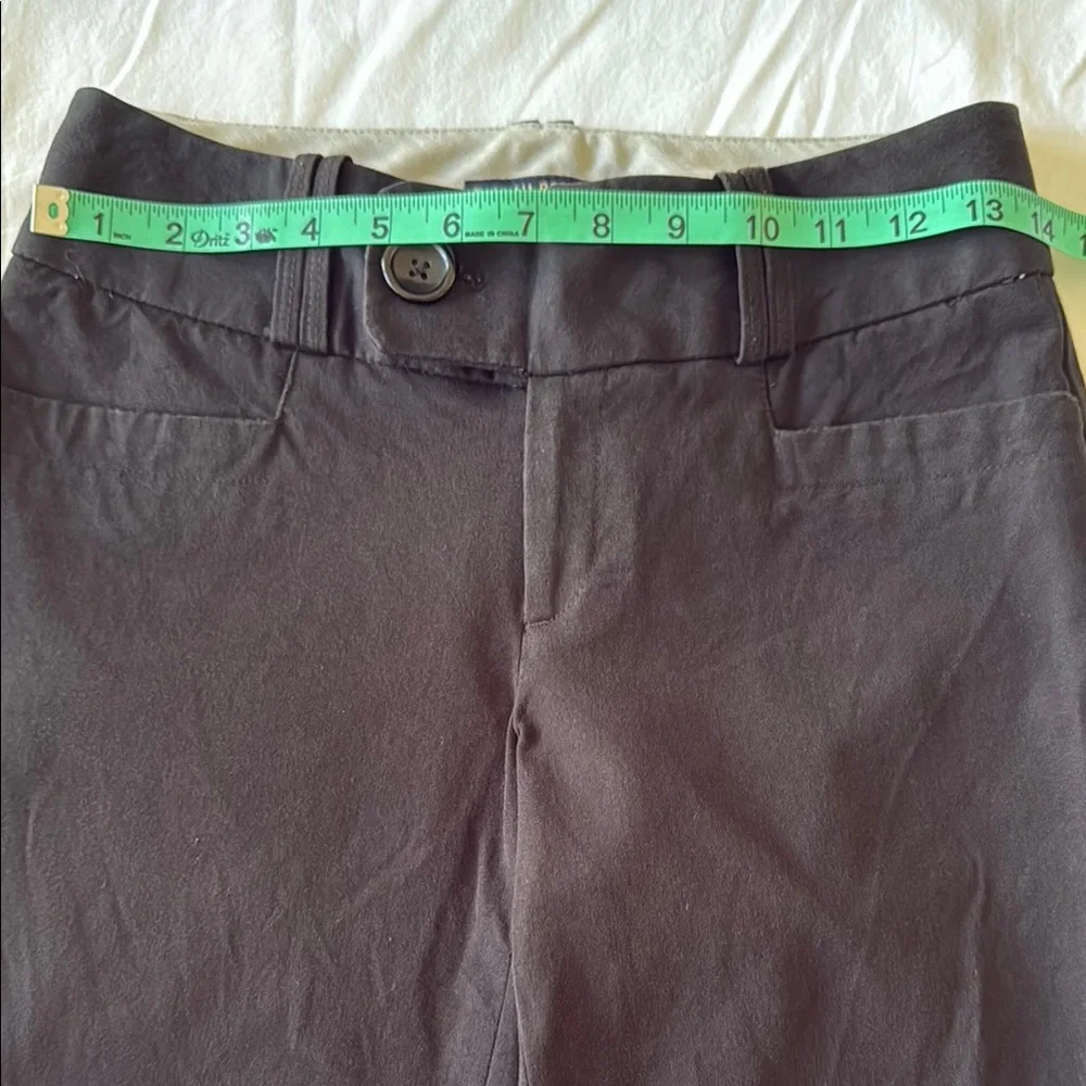 Banana Republic Martin Fit Black Boot Cut Flare Pants Large Button Tap Size 0 - Picture 9 of 11